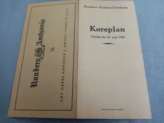 Randers-Hadsund banen køreplan