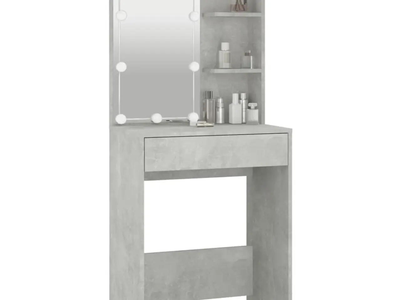Billede 11 - Makeupbord med LED-lys 60×40×140 cm - betongrå