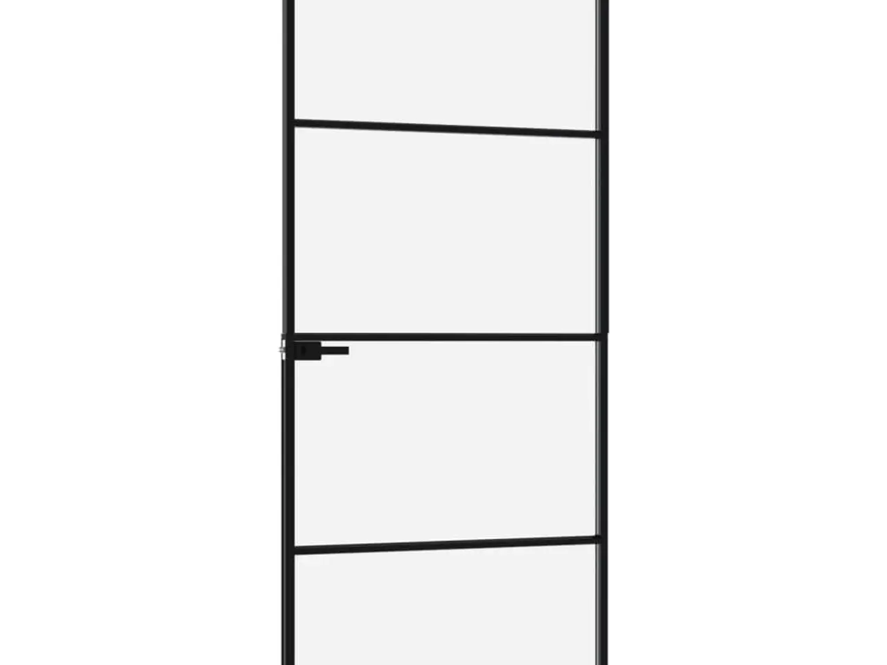 Billede 4 - Glasdør 83 x 201,5 cm - sort/transparent