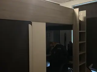 Grå/hvid Højseng 