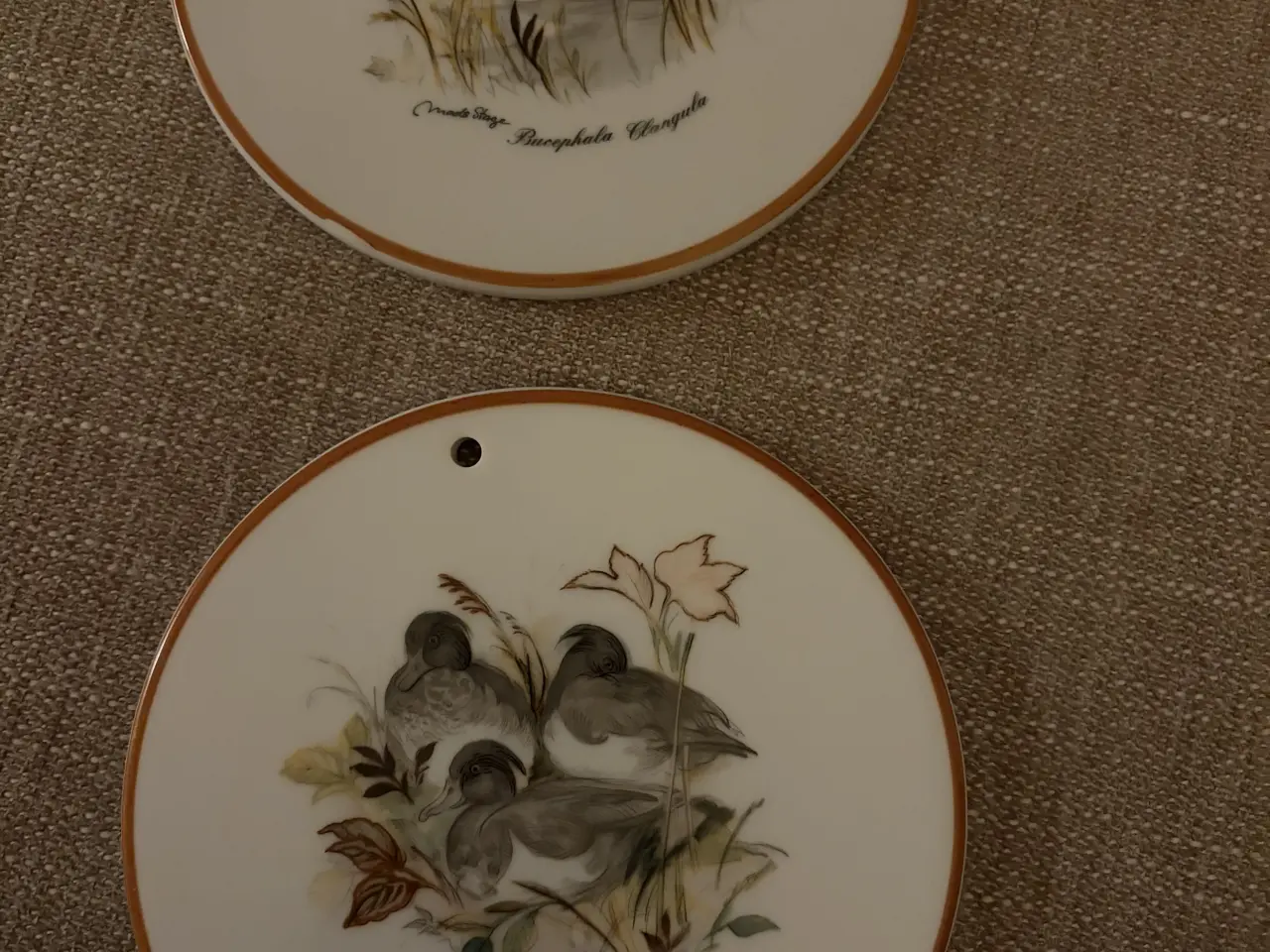Billede 1 - Mads Stage jagtstel – 2 vintage smørbrætter m. and