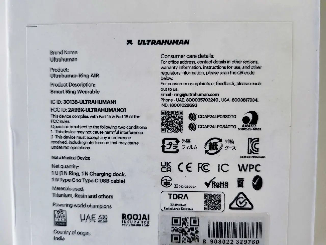 Billede 7 - Ultrahuman Air smartring size 11