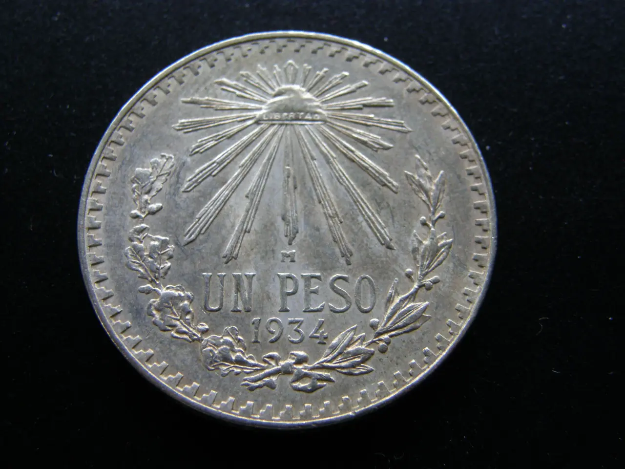 Billede 1 - Mexico 1 Peso 1934 Sølv. KM#455