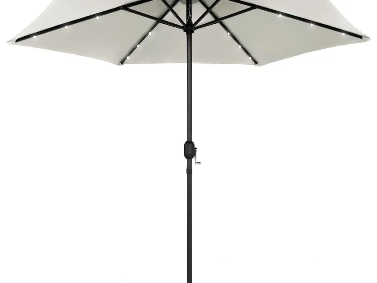 Billede 1 - Parasol med LED-lys og aluminiumsstang 270 cm sandhvid