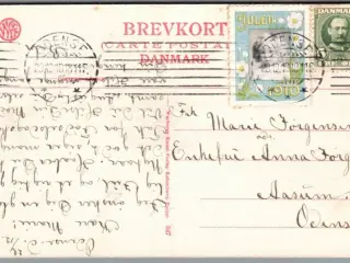 Julemærke 1910 på Postkort