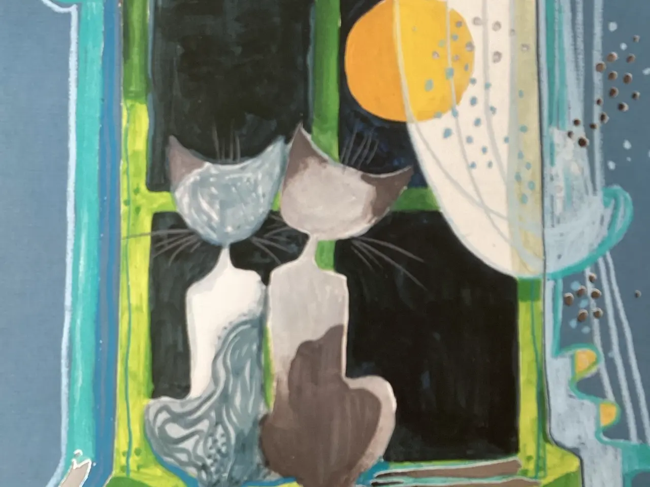 Billede 1 - Rosina Wachtmeister 2 katte i et vindue