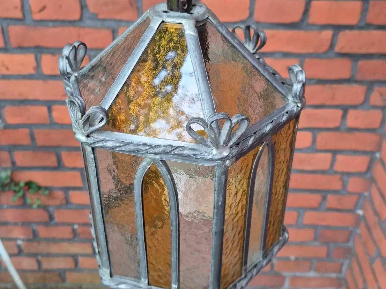 Billede 15 - Skulpturel pendel i blyindfattet glas