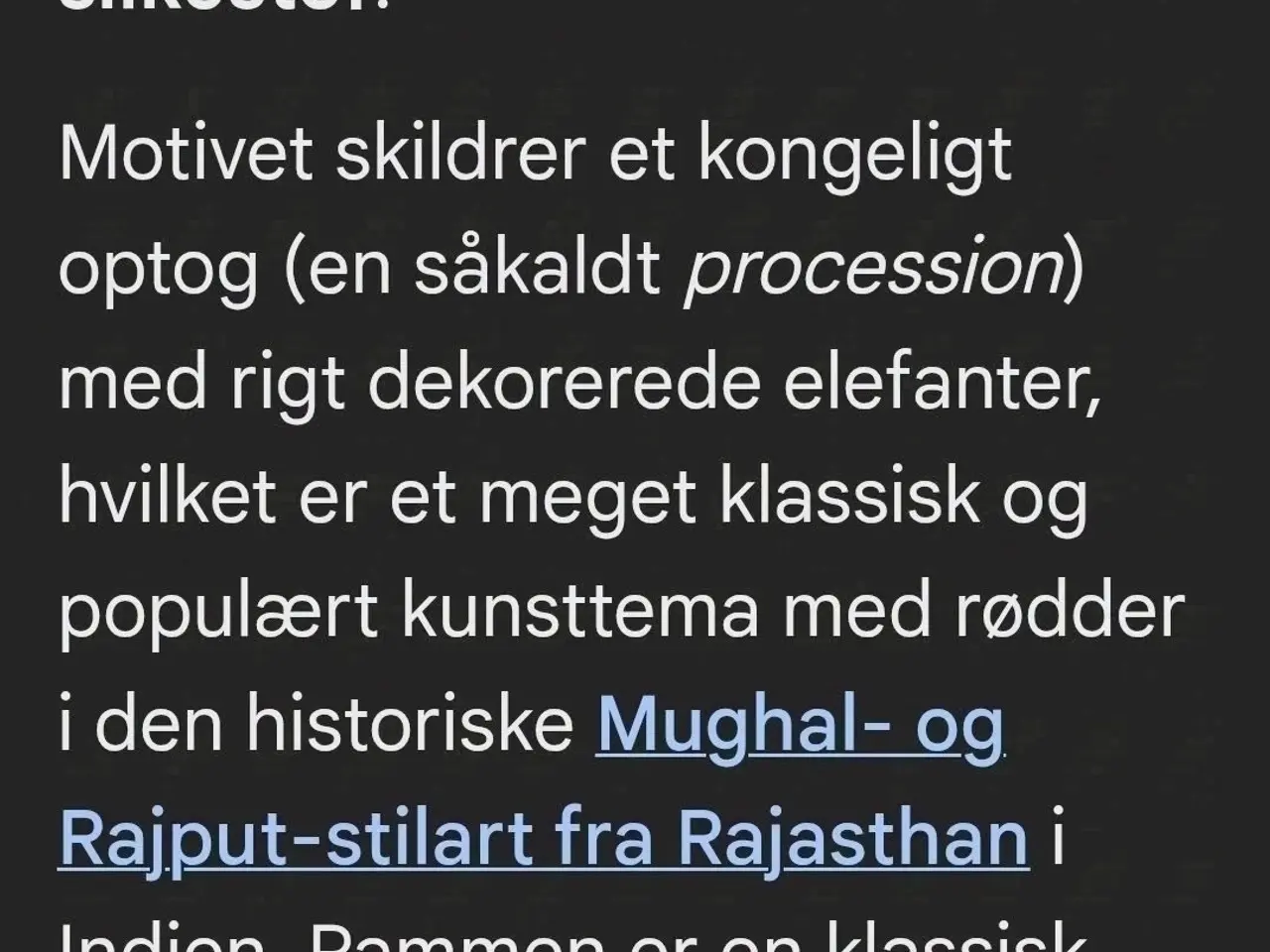 Billede 6 - Traditionelt indisk motiv, af elefanter i optog