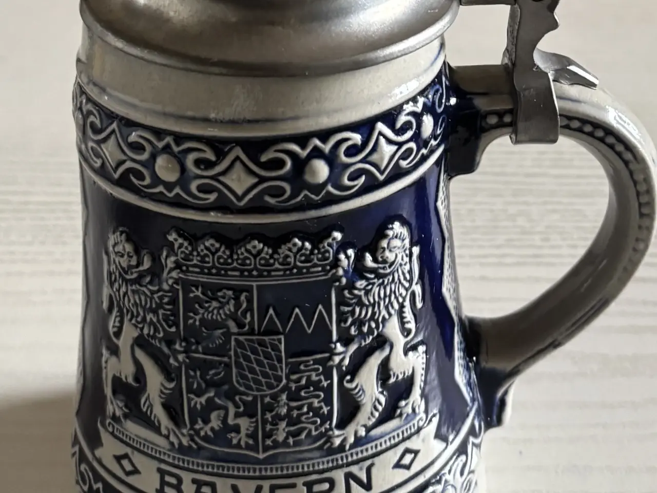 Billede 1 - Keramikkrus med tin låg, Bavaria Bayern