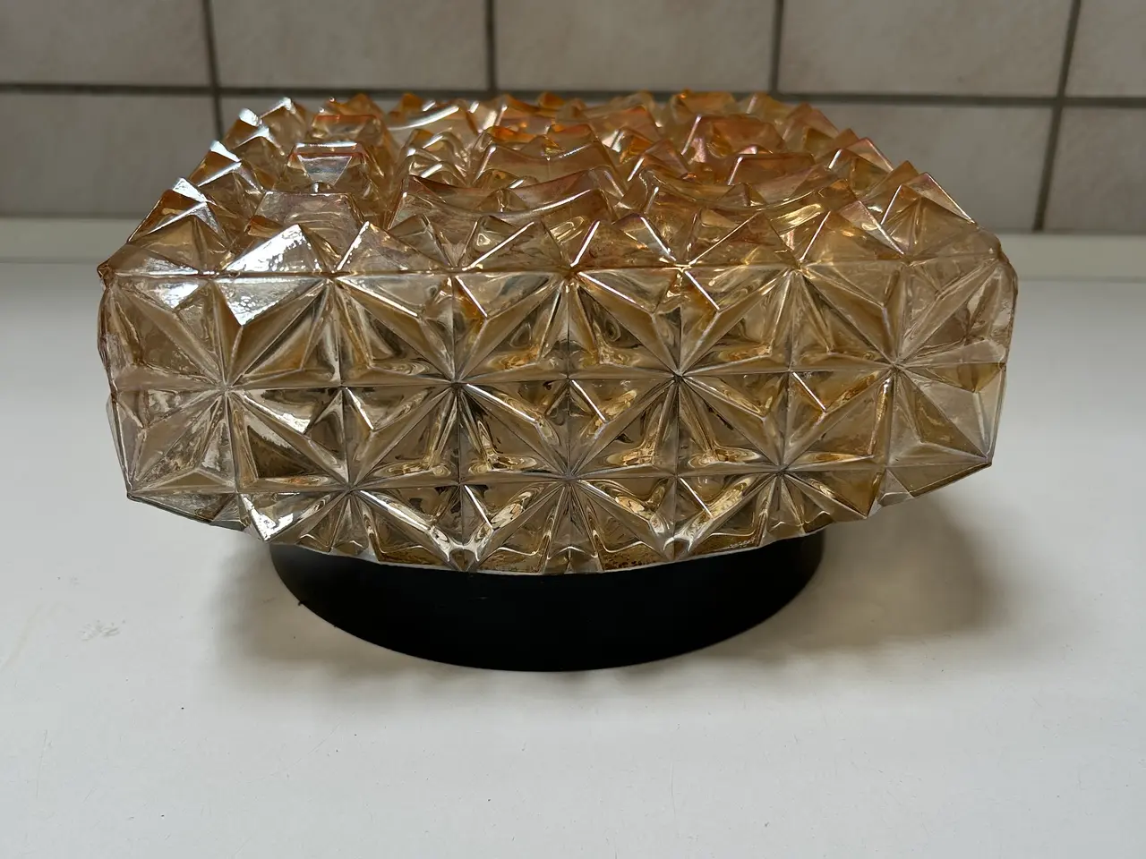Billede 2 - Vintage plafond i gylden glas