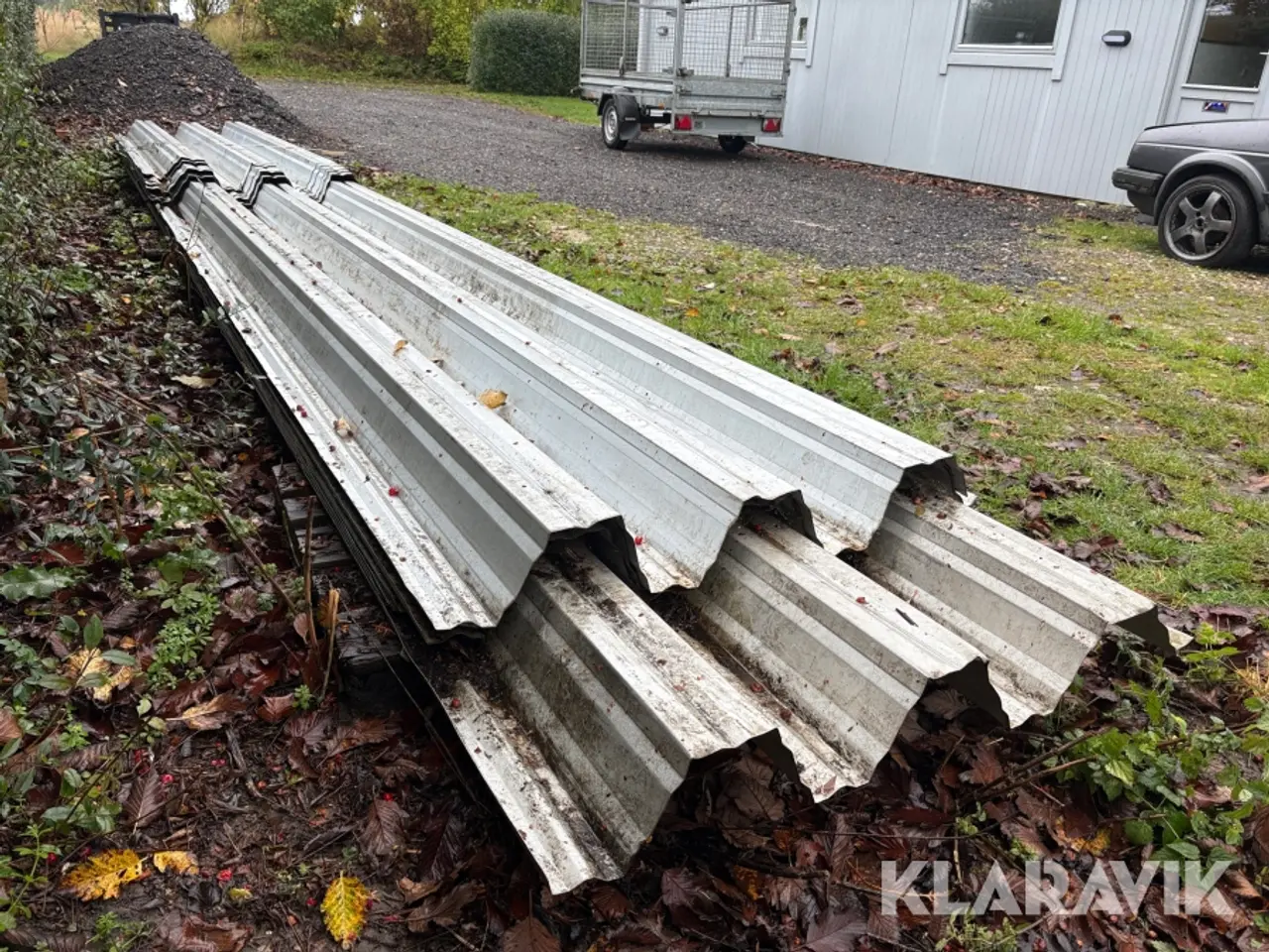 Billede 3 - Profilerede stål trapez tag / facadeplader Areco TP21 selvbærende 90 m2 - 17 styk
