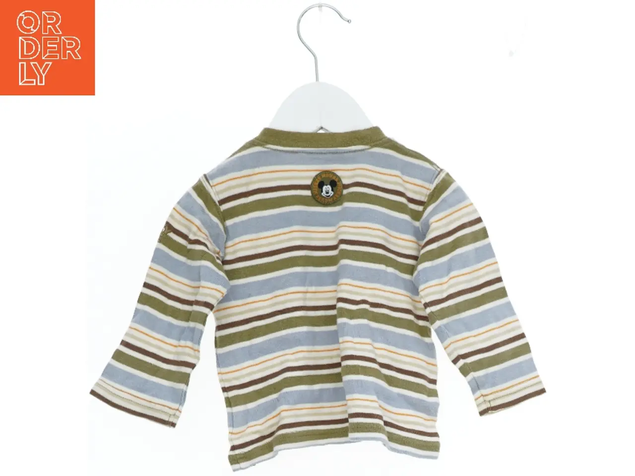 Billede 2 - Stribet langærmet bluse med Mickey Mouse motiv fra H&M (str. 80)
