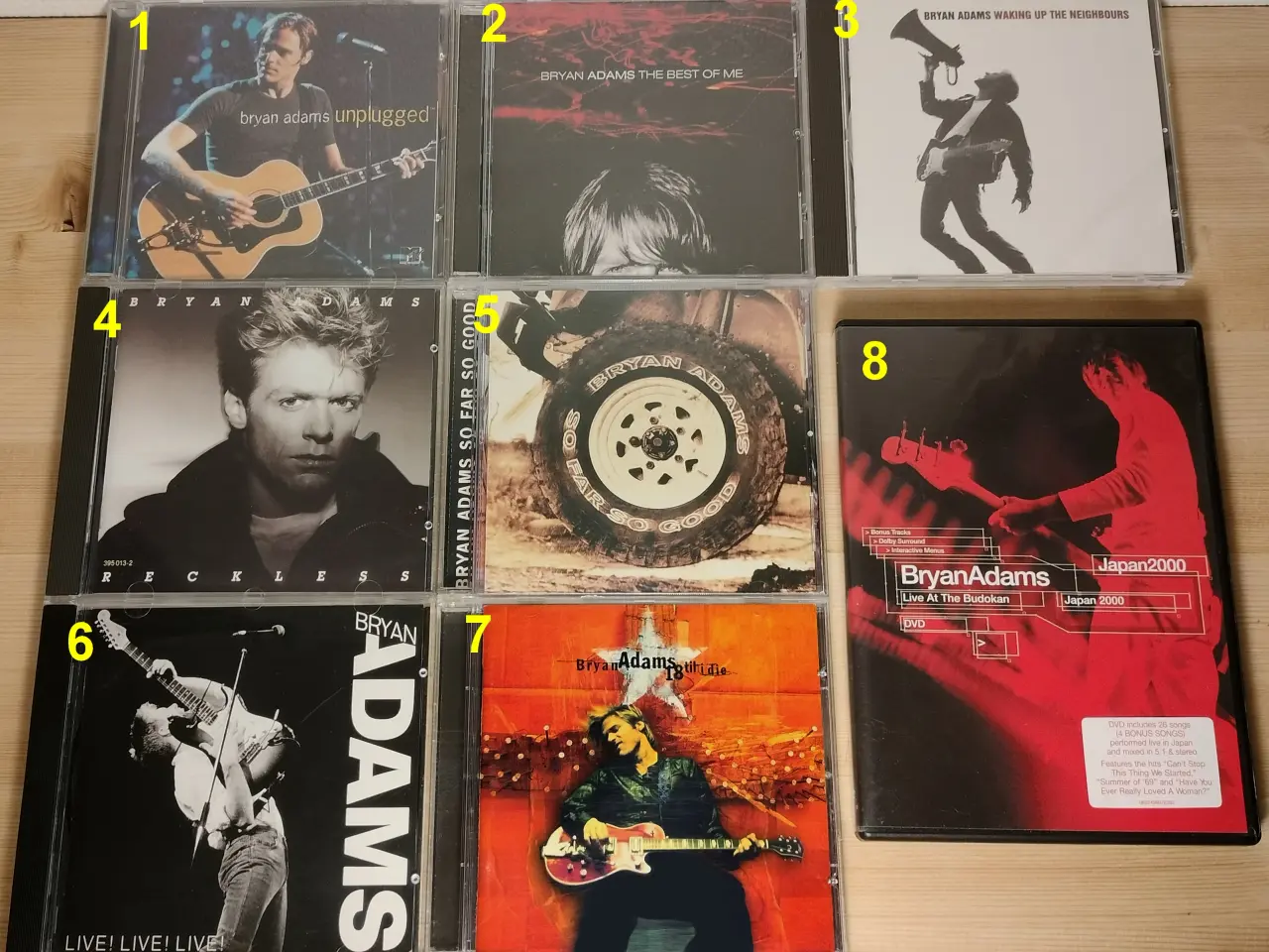 Billede 1 - Bryan Adams, CD'er / DVD, 8 Titler