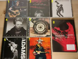 Bryan Adams, CD'er / DVD, 8 Titler