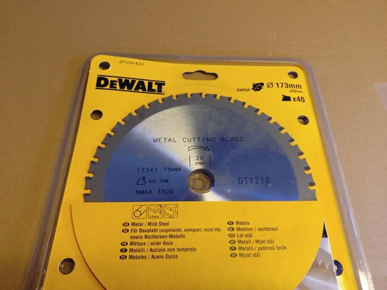 Billede 1 - Dewalt DT1210 rundsavsklinge til metal
