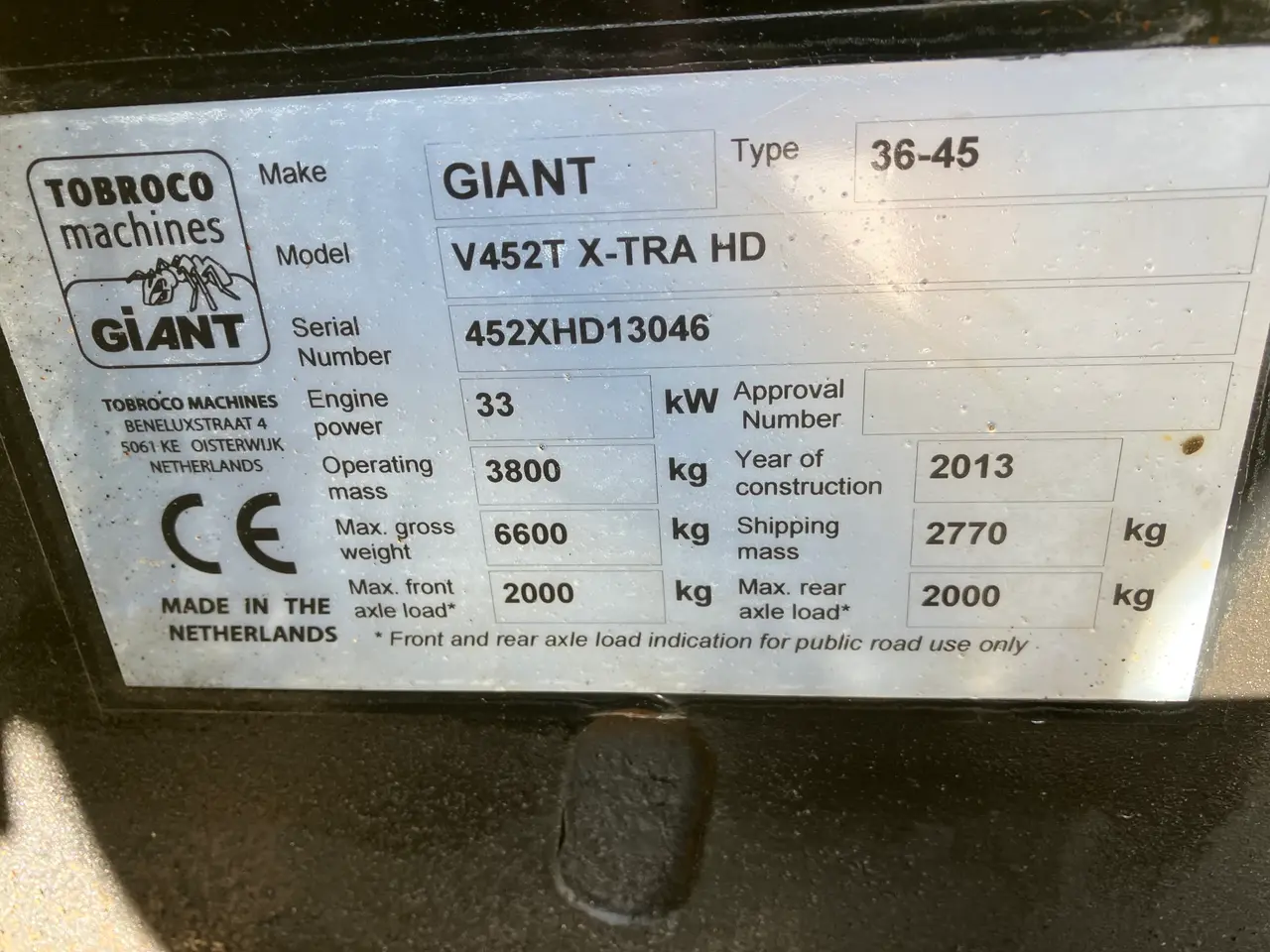 Billede 6 - Giant 452 HDX Løfter 17-1800 kg.