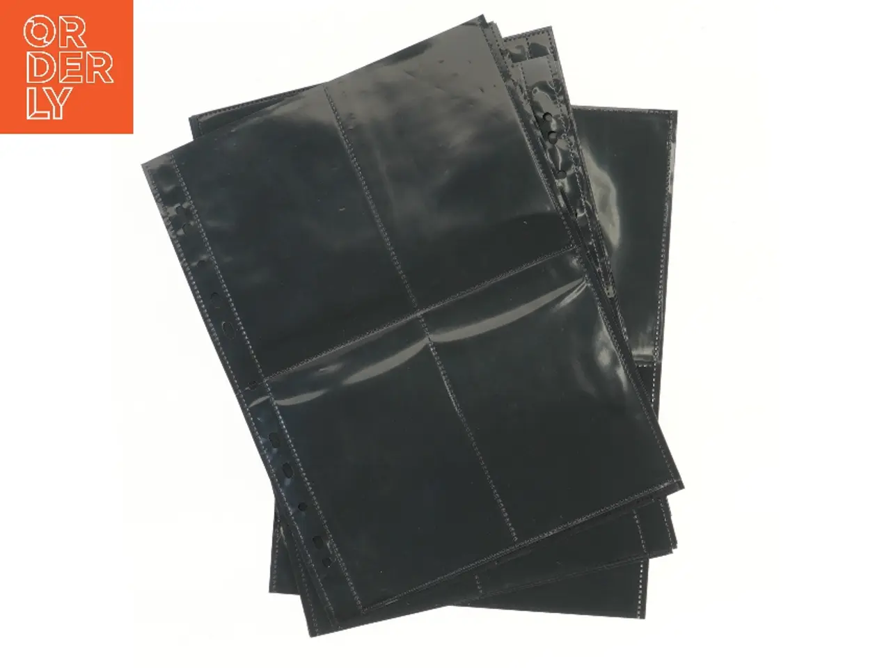 Billede 1 - 10 stk plastlommer med lommer til samlekort A4 (str. 10 stk 31,5x23,5 cm)