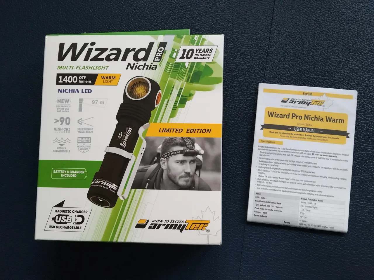 Billede 3 - Lommelygte pandelampe lygte Armytek Wizard kompakt