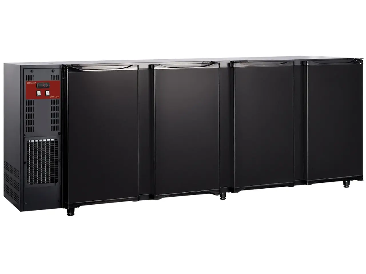 Billede 1 - Sort 4-Dørs Bar-Køler i Skinplate – 783 Liter