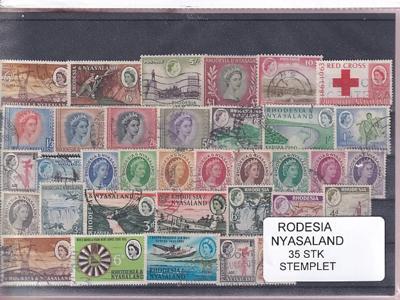 Billede 1 - Rhodesia & Nyasaland - 35 Stk. - Stemplet