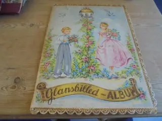 Gammelt glansbilledalbum – mange billeder i