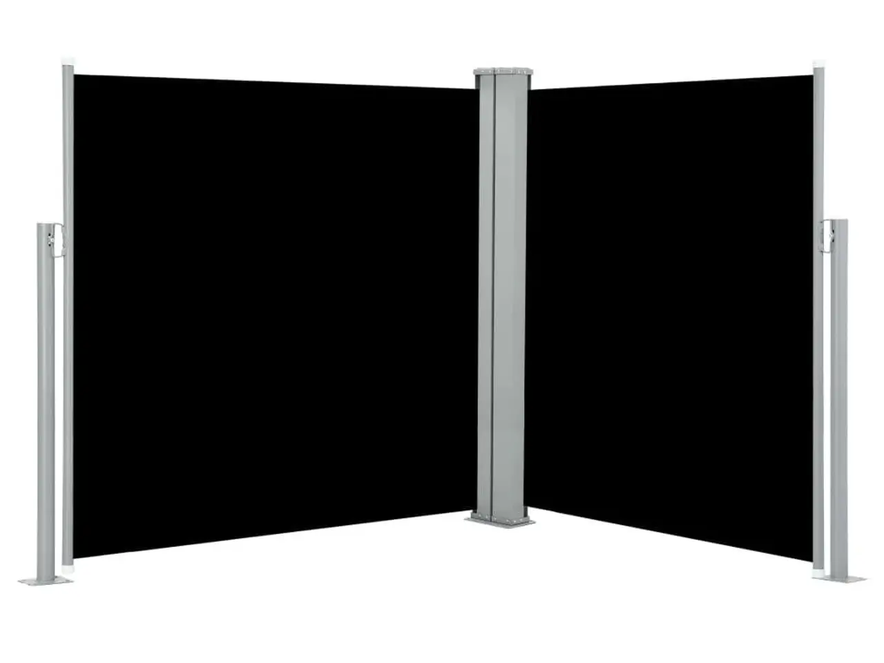Billede 1 - Sammenrullelig sidemarkise 140 × 600 cm - sort