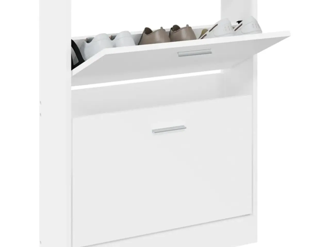 Billede 3 - Skoskab - hvid, 59 × 17 × 81 cm, konstrueret træ