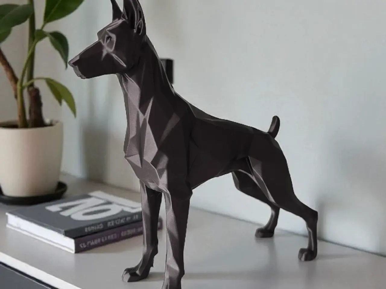 Billede 3 - Geometrisk Dobermann – Moderne kunst til det stilb