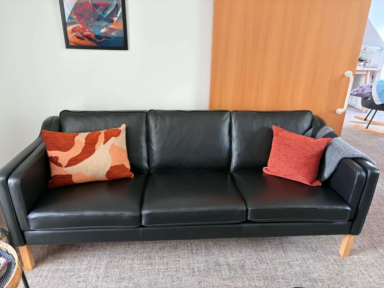 Billede 1 - Clausholm 3 pers sofa i okselæder