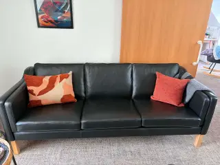 Clausholm 3 pers sofa i okselæder