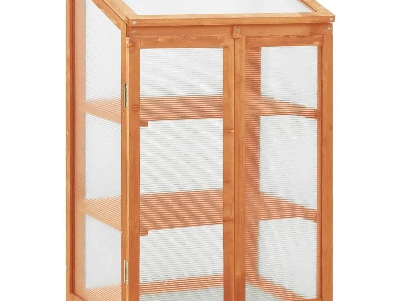 Billede 1 - Drivhus i fyrretræ 60 × 45 × 85/100 cm - have drivhus med 2 hylder