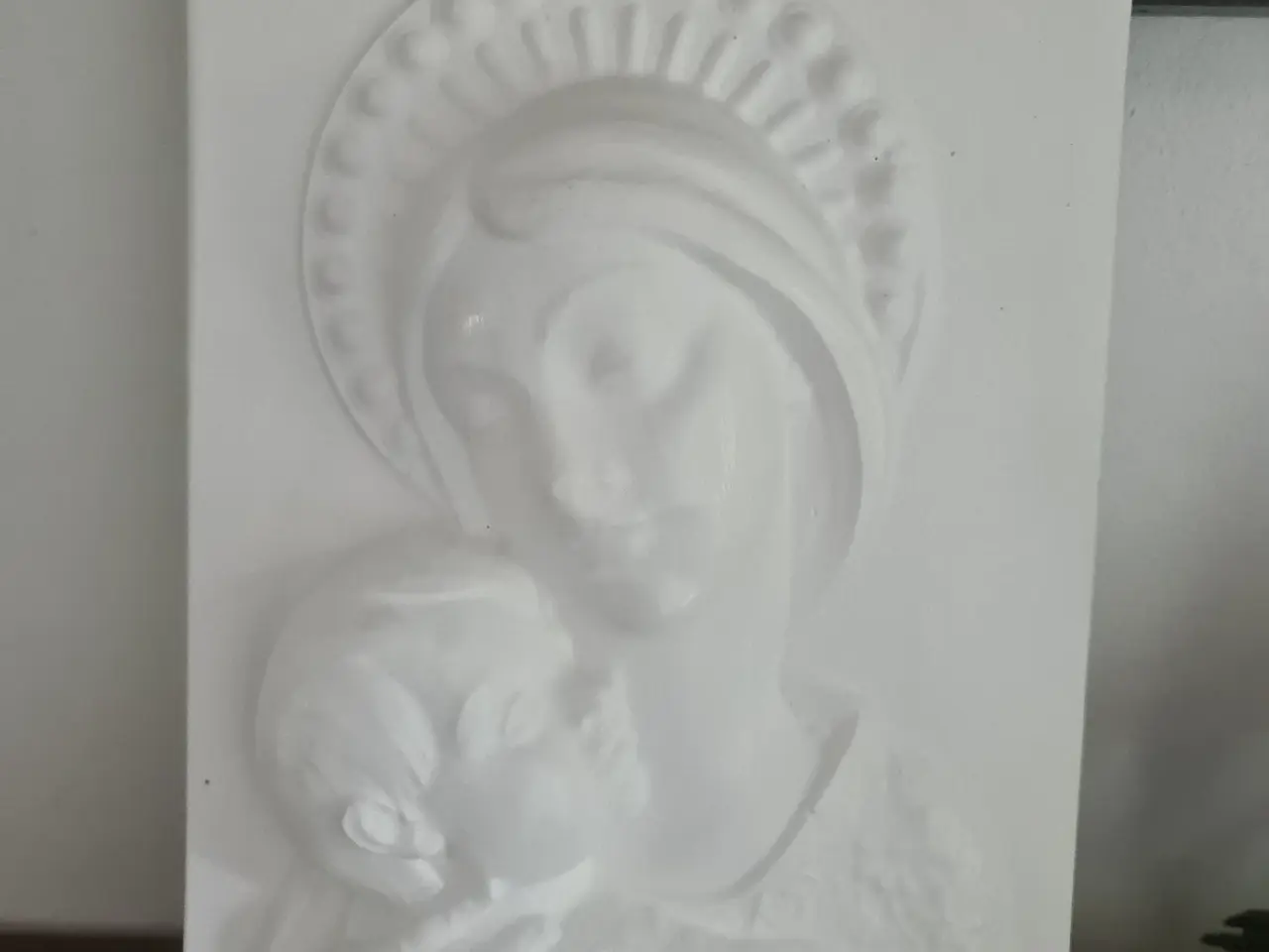 Billede 2 - Vintage gipsrelief – Jomfru Maria med Jes