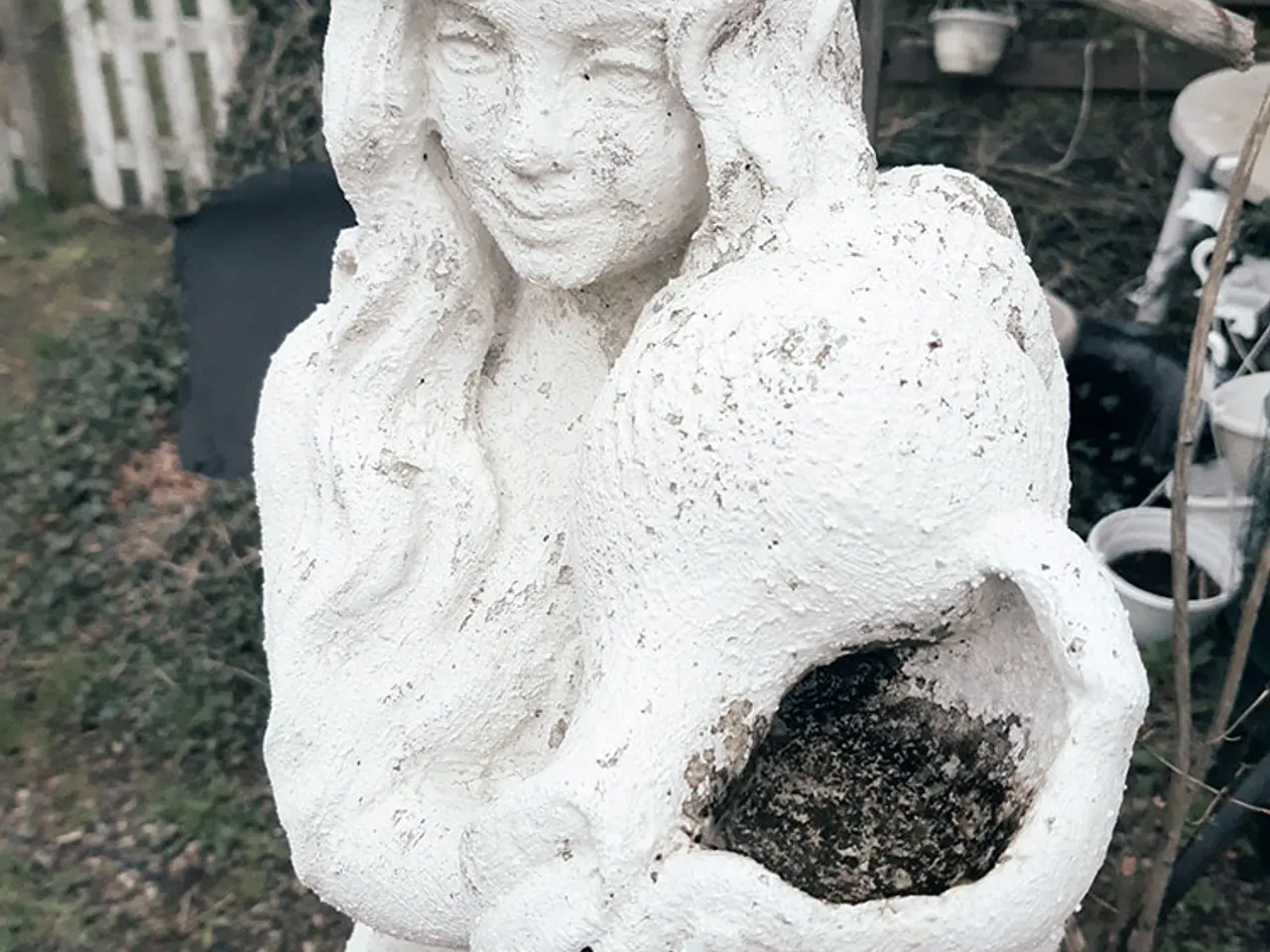 Billede 2 - Vintage havefontæne/springvandsfiguren.