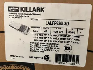 Killark LALFP630L3D 45W LED Hazardous Location