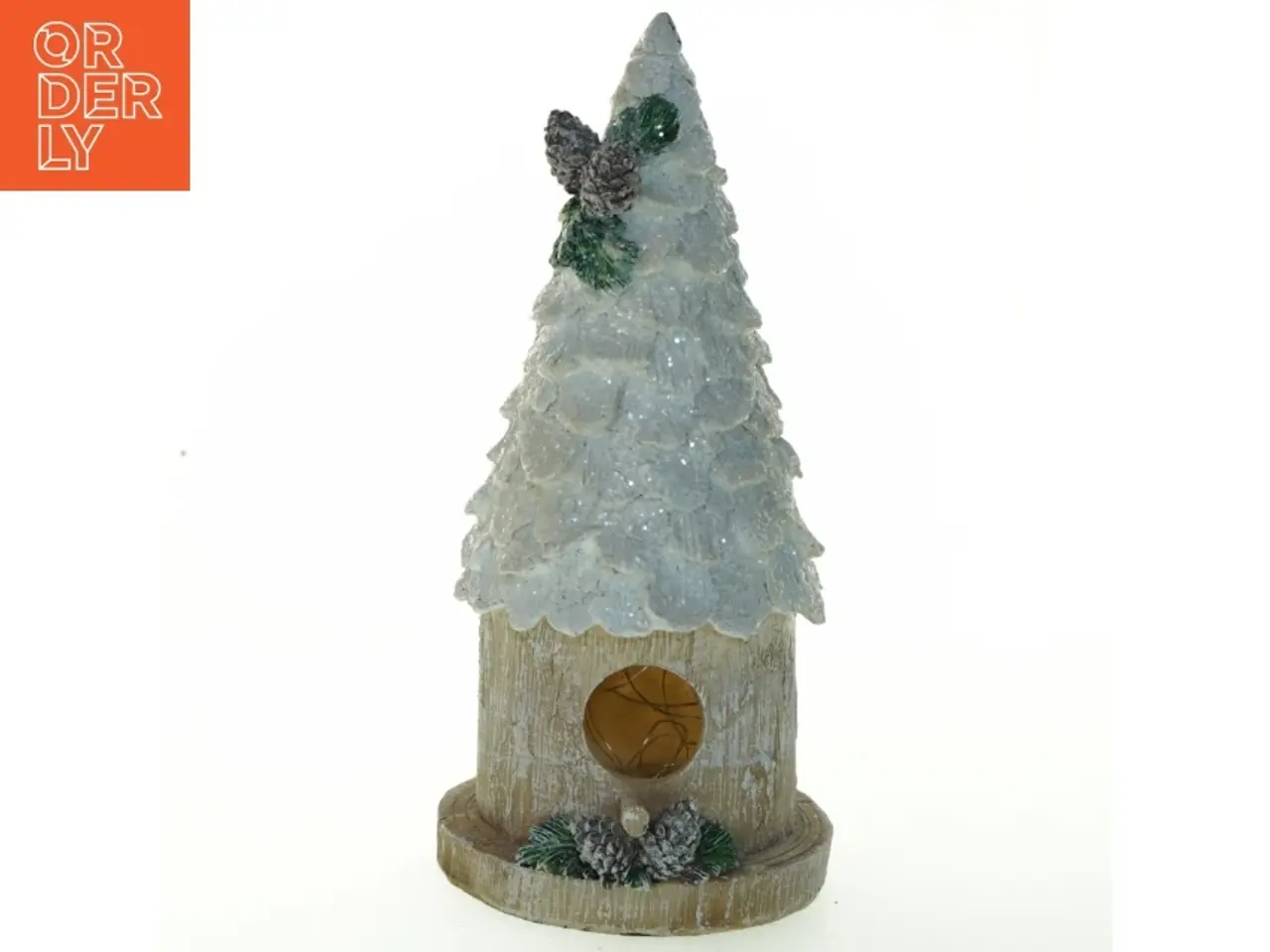 Billede 1 - Dekorativt juletræ med belysning (batterier) (str. 26x12 cm)