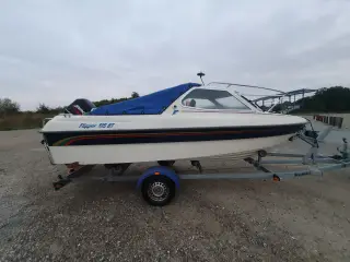 Trailer med Flipper 515 HT, Speedbåd, årg. 2004