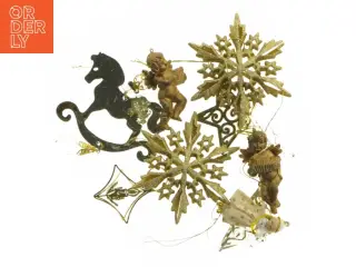 Juleophæng i guld (str. 10 cm)