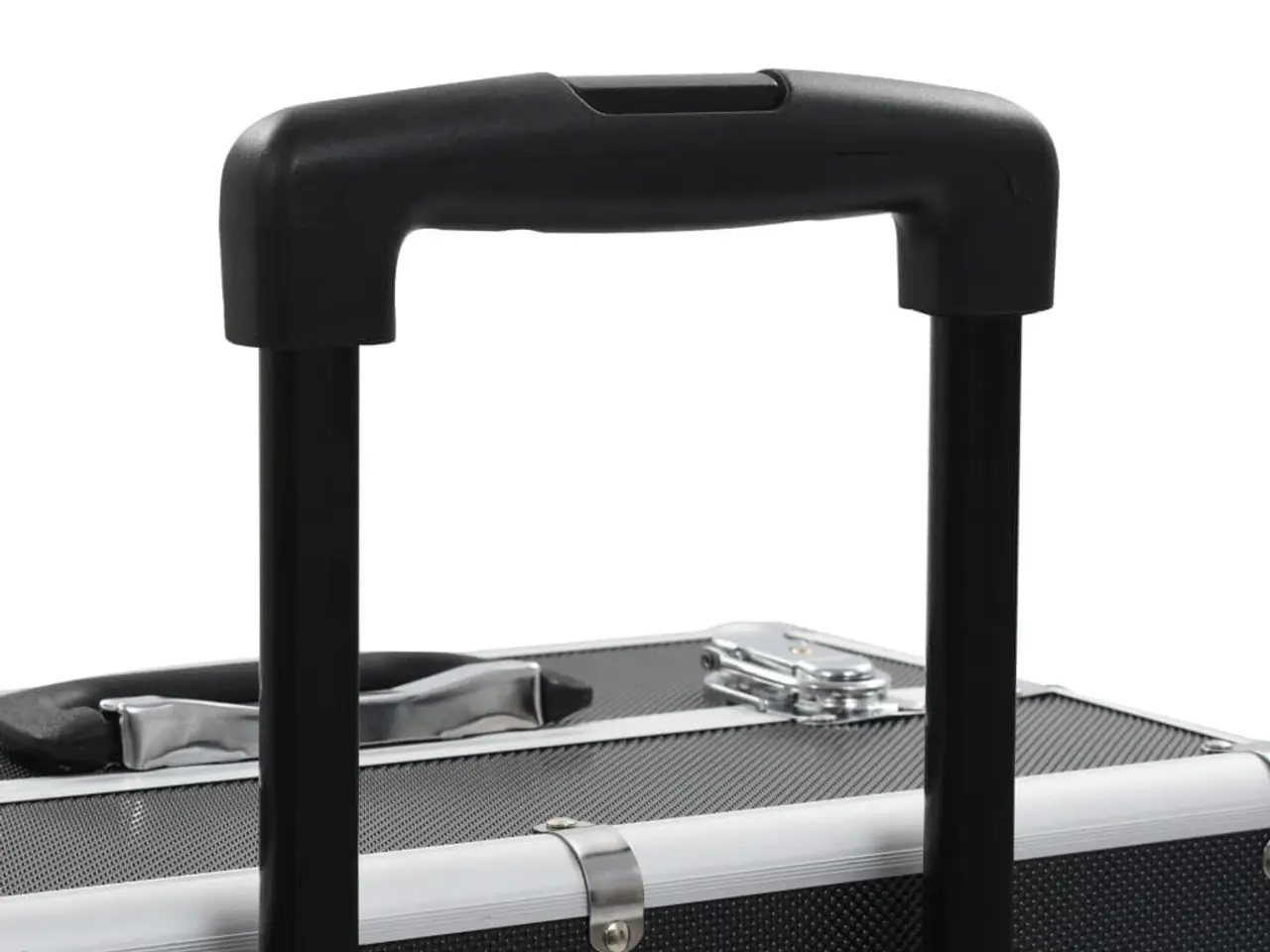 Billede 8 - Makeupkuffert i aluminium - sort trolley med 4 niveauer