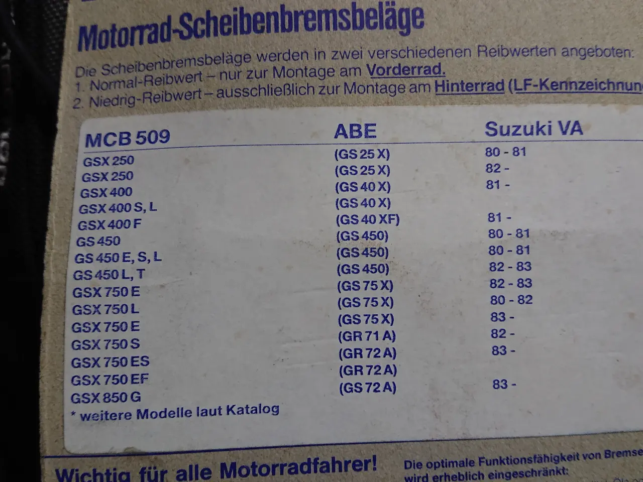 Billede 6 -  Br klodser Suzuki GSX  m flere 