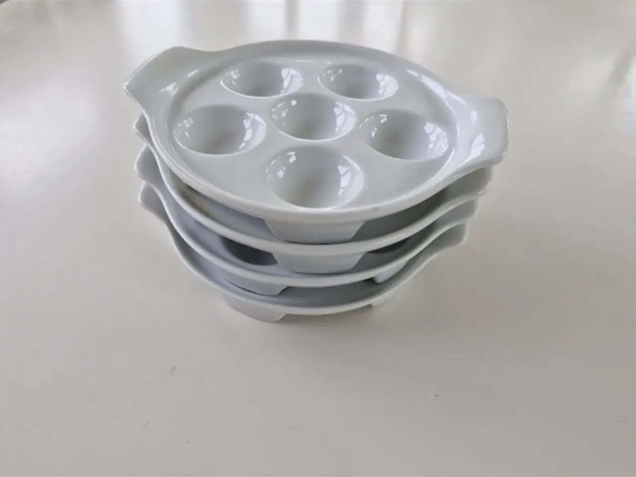 Billede 3 - Fire Sneglepander i Porcelæn
