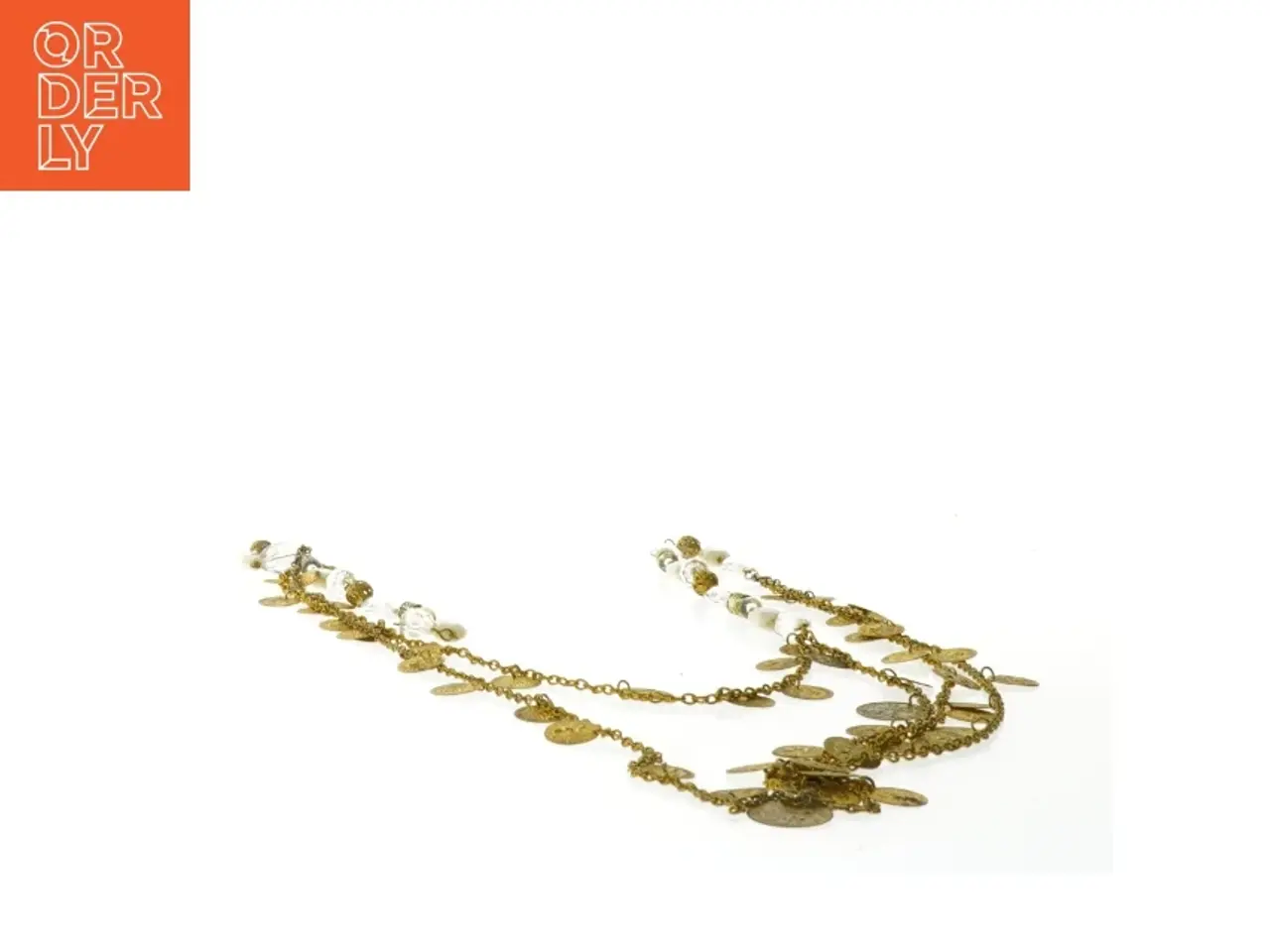 Billede 3 - Perlekæde med guld detaljer (str. 83 cm)