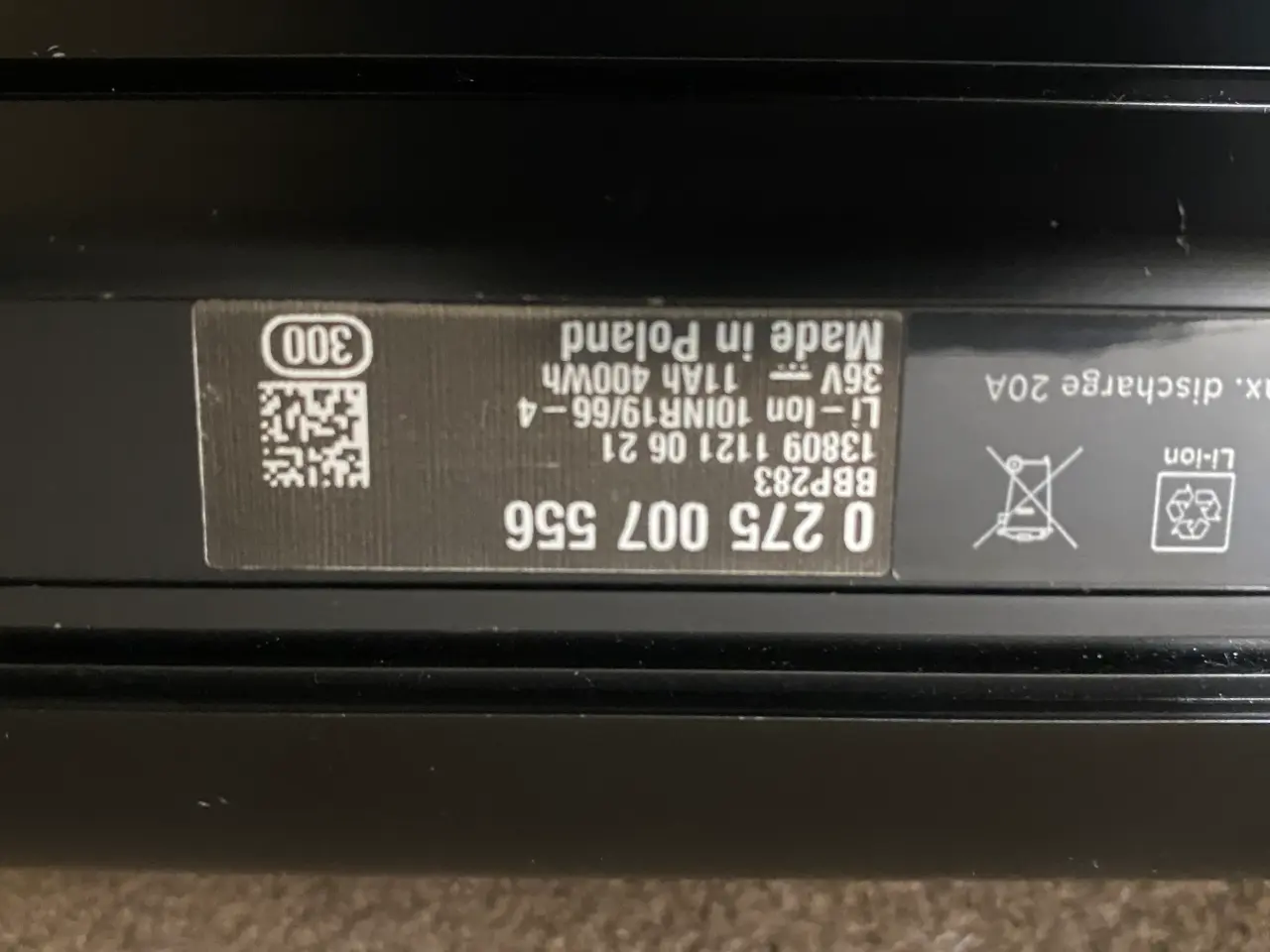 Billede 3 - Boschbatteri powertube 625w