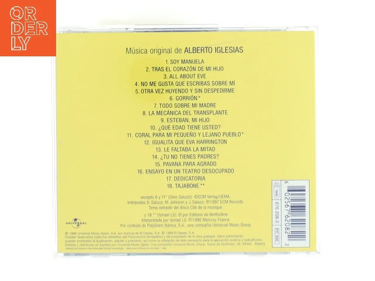 Billede 1 - CD med soundtracket til 'Todo Sobre Mi Madre'