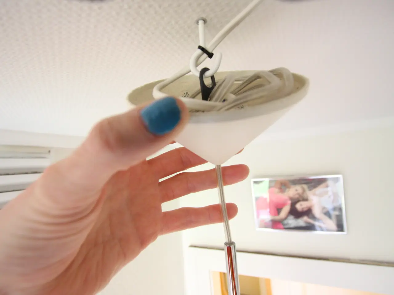 Billede 4 - Flot loftlampe i glas (skal ses)