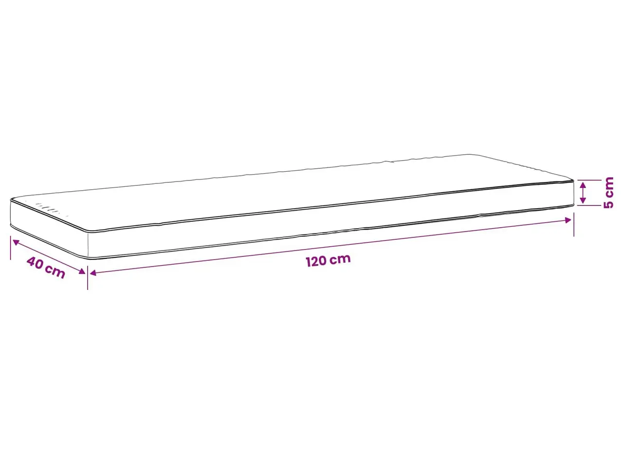 Billede 8 - Bænkepude VUGHT gråbrun 120 x 40 x 5 cm i 100% polyester