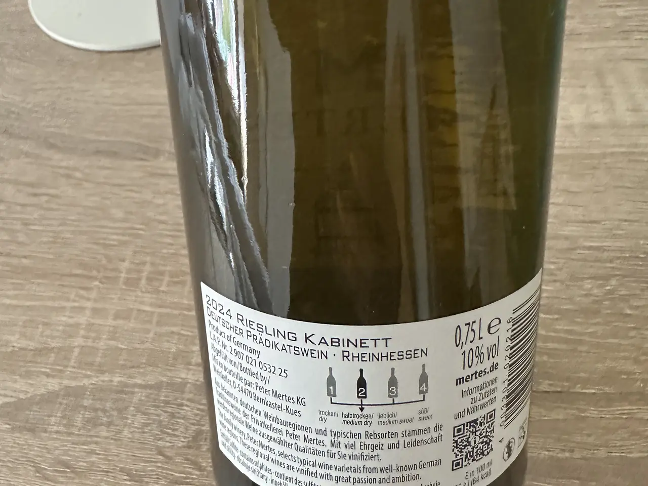 Billede 3 - 1 kasse Riesling Kabinett hvidvin sælges
