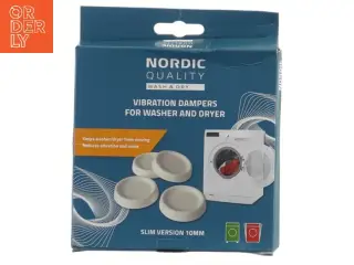 Vibrationsdæmpere til vaskemaskine fra Nordic Quality (str. 4 styk, ø 6,5 cm)