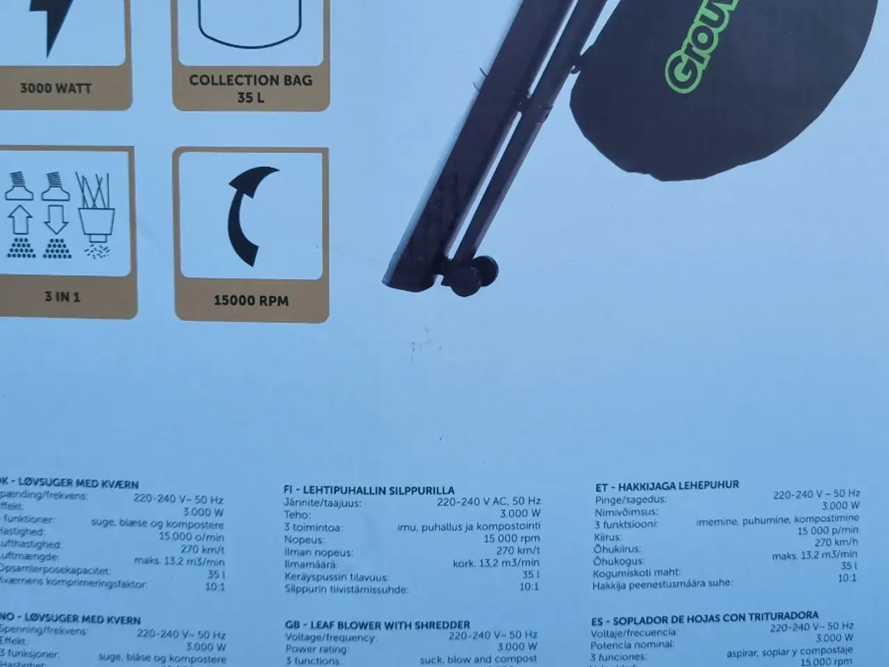 Billede 2 - Grouw løvsuger, ny
