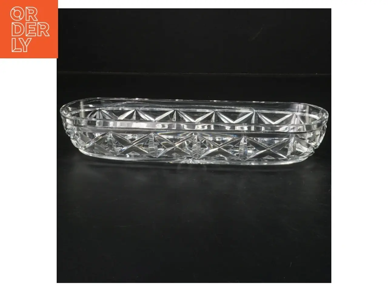Billede 1 - Glasskål brugt på gamle toiletborde (str. 25 x 8 cm)