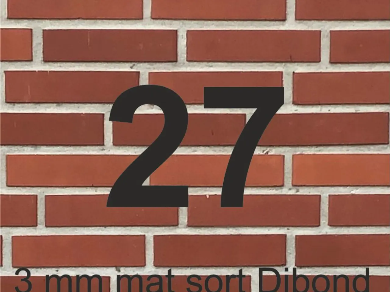 Billede 2 - Nye Husnumre TAL i sort elle hvid H: 20 cm